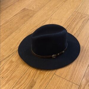 Classic Black Fedora with Brown Band